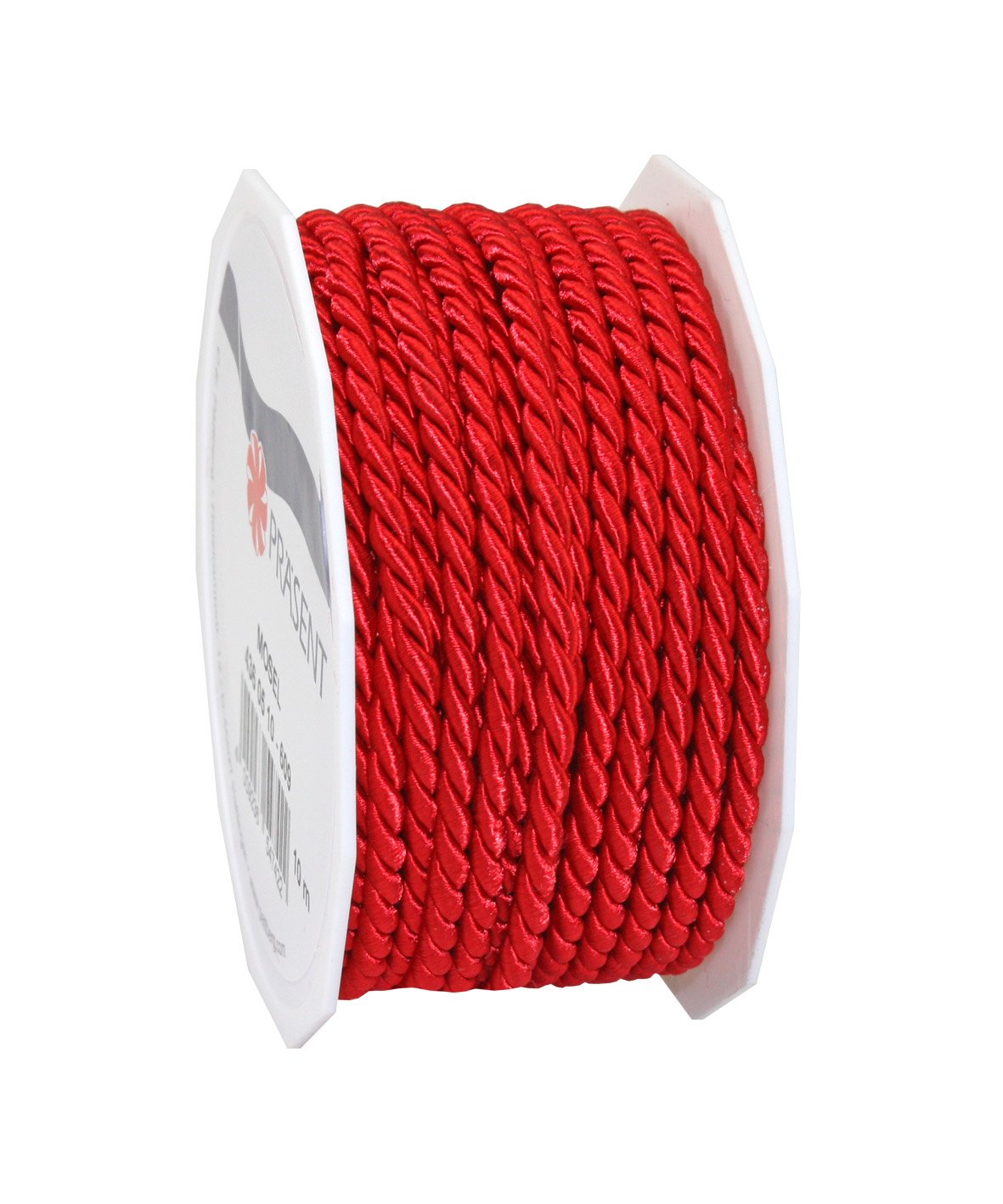 C.E. Pattberg Mosel Cord in red, 55 Yards of Braided Cord for Gifts, Parcels & Presents, 0.16 inches Width, Accessories for Decoration and Handicrafts, Tearproof Tape for Gift Wrapping