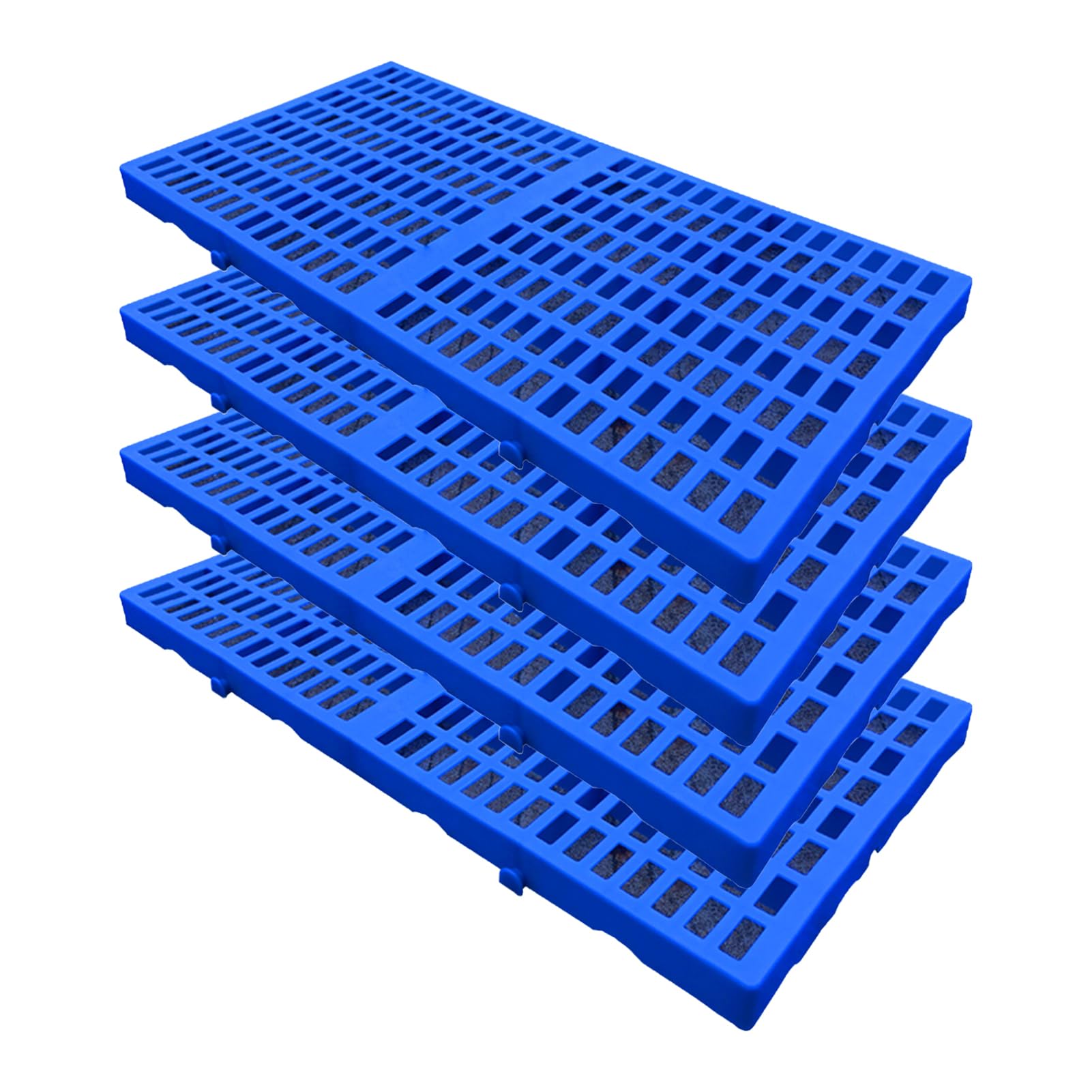 Lekka plastikowa paleta do przechowywania, oddychająca podkładka siatkowa HDPE, kratki wentylacyjne, stojaki na artykuły, wodoodporna mata podłogowa do garażu, supermarketu, piwnicy, 4 szt