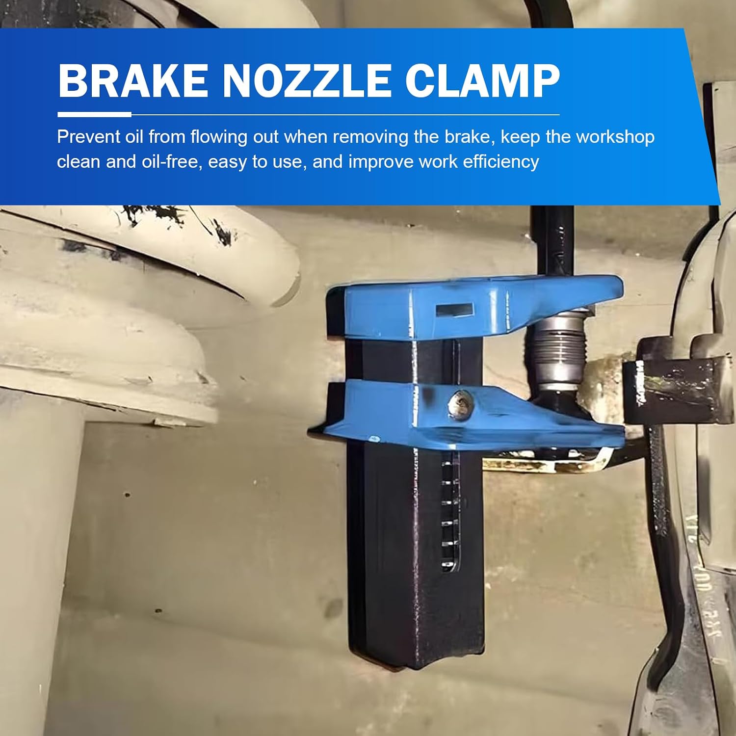 4PCS Car Brake Line Clamps, 1/2'' 3/8'' 5/16'' Auto Brake Oil Line Plug Tool, Vehicle Automatic Fluid Stop Clamp Set, Universal Brakes Oil Lines Guard for Most Cars
