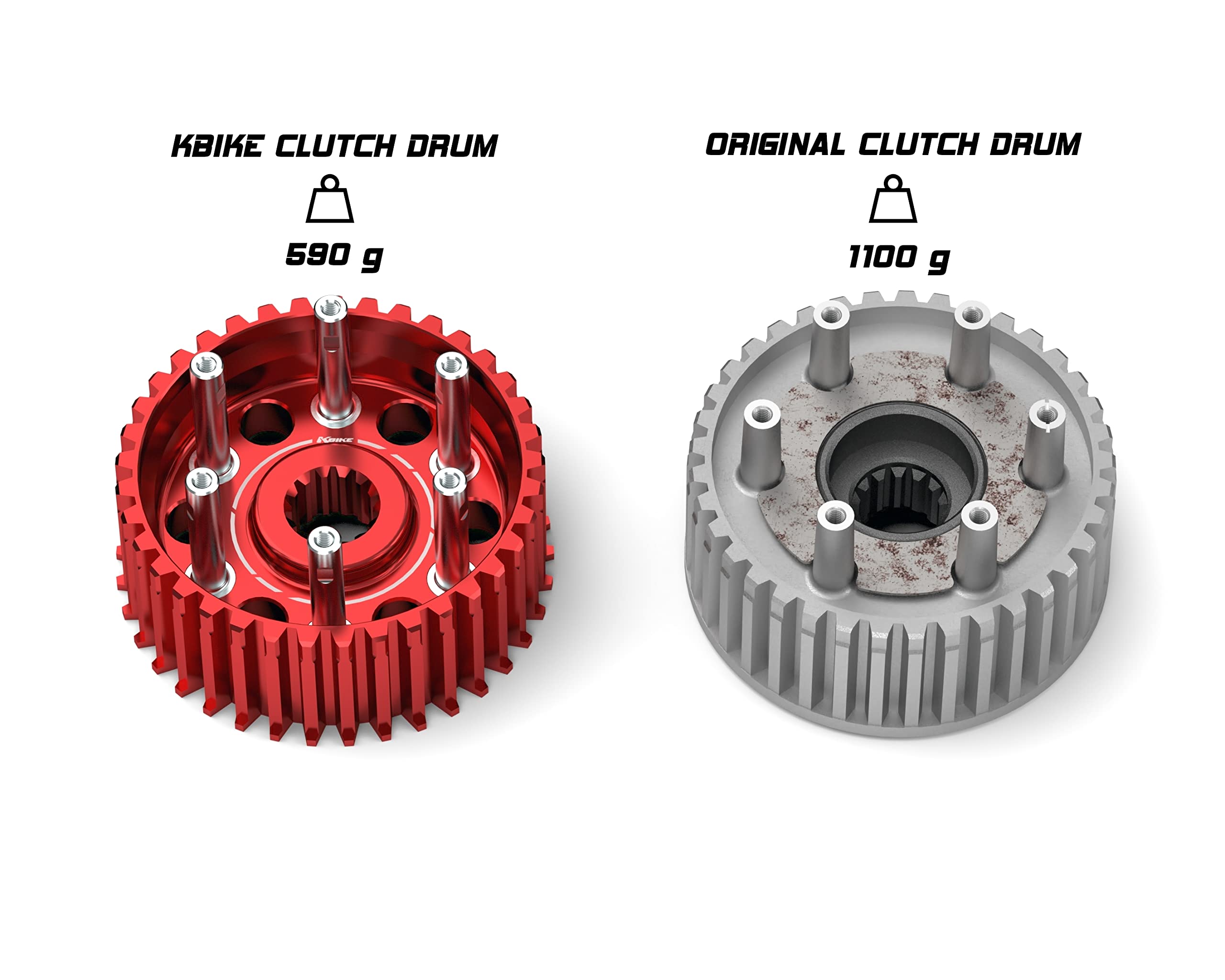 Kbike tamburo frizione rosso per Ducati