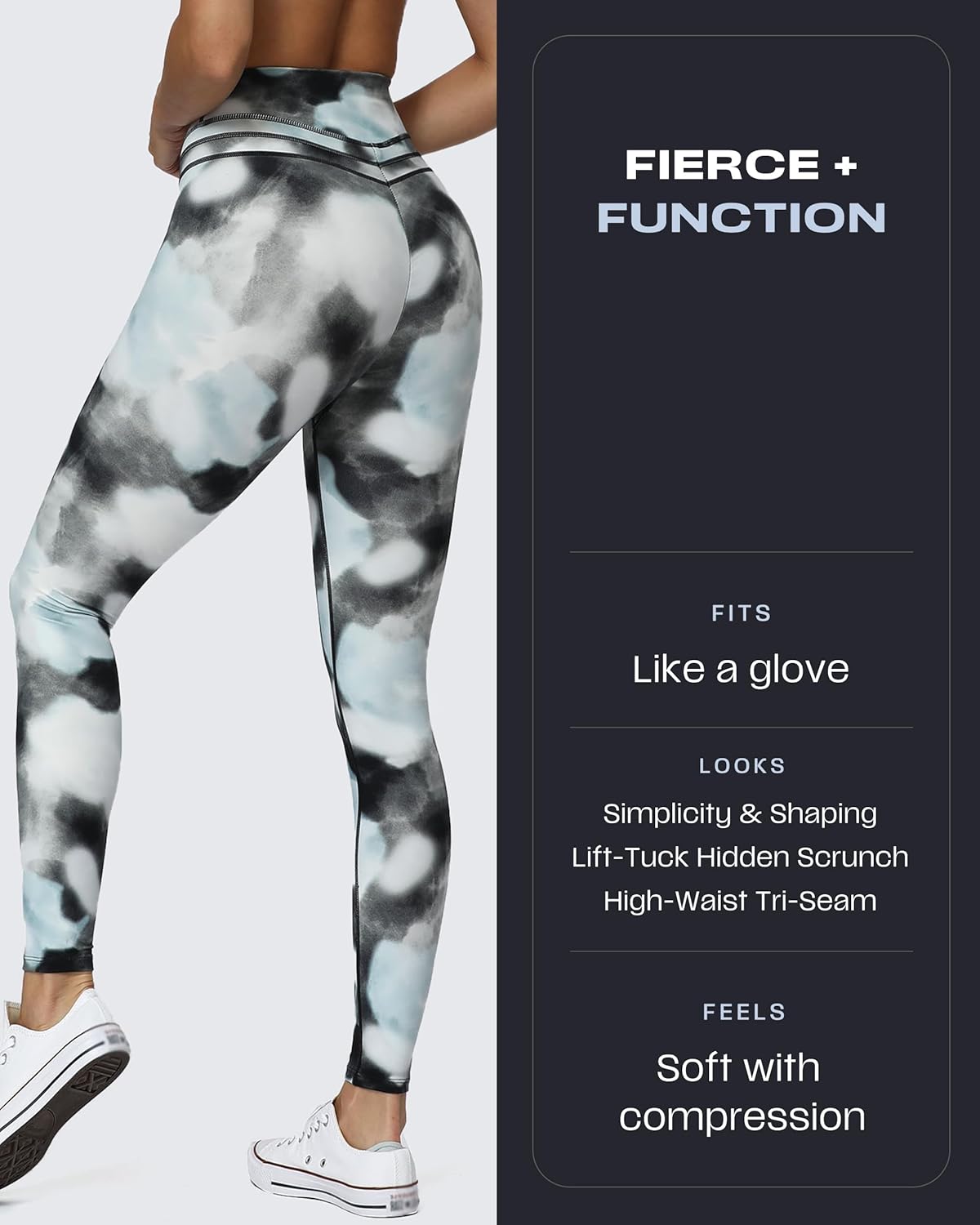 Aoxjox High Waisted Workout Leggings for Women Scrunch Tummy Control Luna Buttery Soft Gym Yoga Pants 26"