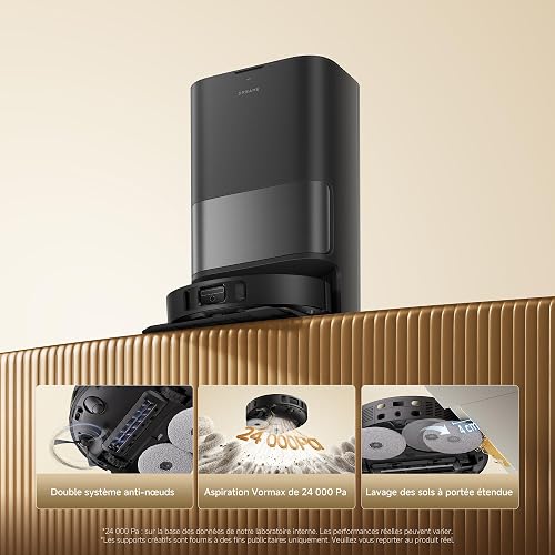 DREAME D30 Ultra Robot Vacuum Cleaner - Powerful 25,000 Pa Suction, All-in-One Base Station with 100 Days of Automatic Vacuum, MopExtend Technology for Edge Cleaning, Avoid - 2