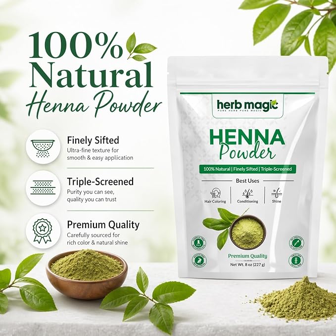 Polvo de Henna para Cabello, 8 oz (227 g), Tinte Natural Naranja-Rojo miniatura 2