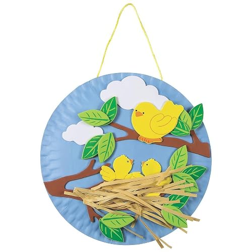 Spring Bird's Nest Paper Plate Craft Kit - Crafts for