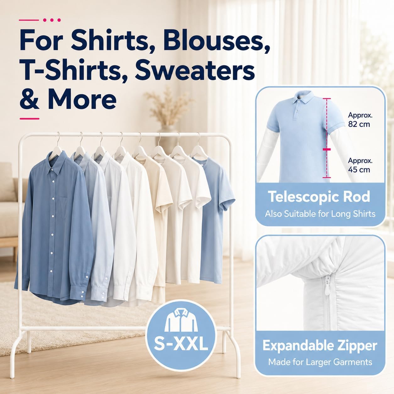 Automatic Ironing Machine For Clothes, Hands Free Air Ironing Machine | 3-in-1 Clothes Dryer & Warm Air Garment Press for Shirts Pants, Hands-Free Clothing Care with Adjustable Time & Temperature