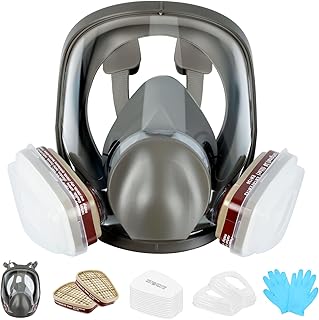Respirator facial completo para Pintar, Lijar, Pulir, Soldar, Respirator facial completo reutilizable