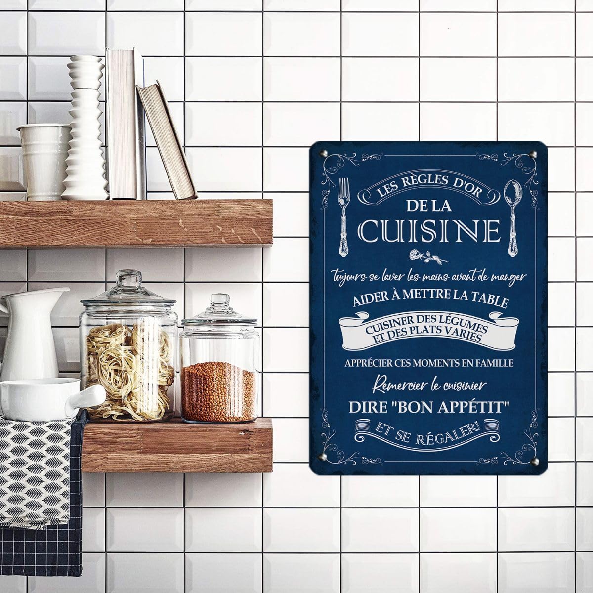 Panneau Bois Décoration Murale Humoristique 'Penthouse Access Only' - 23x35 Cm Idéal Cuisine Et Salon