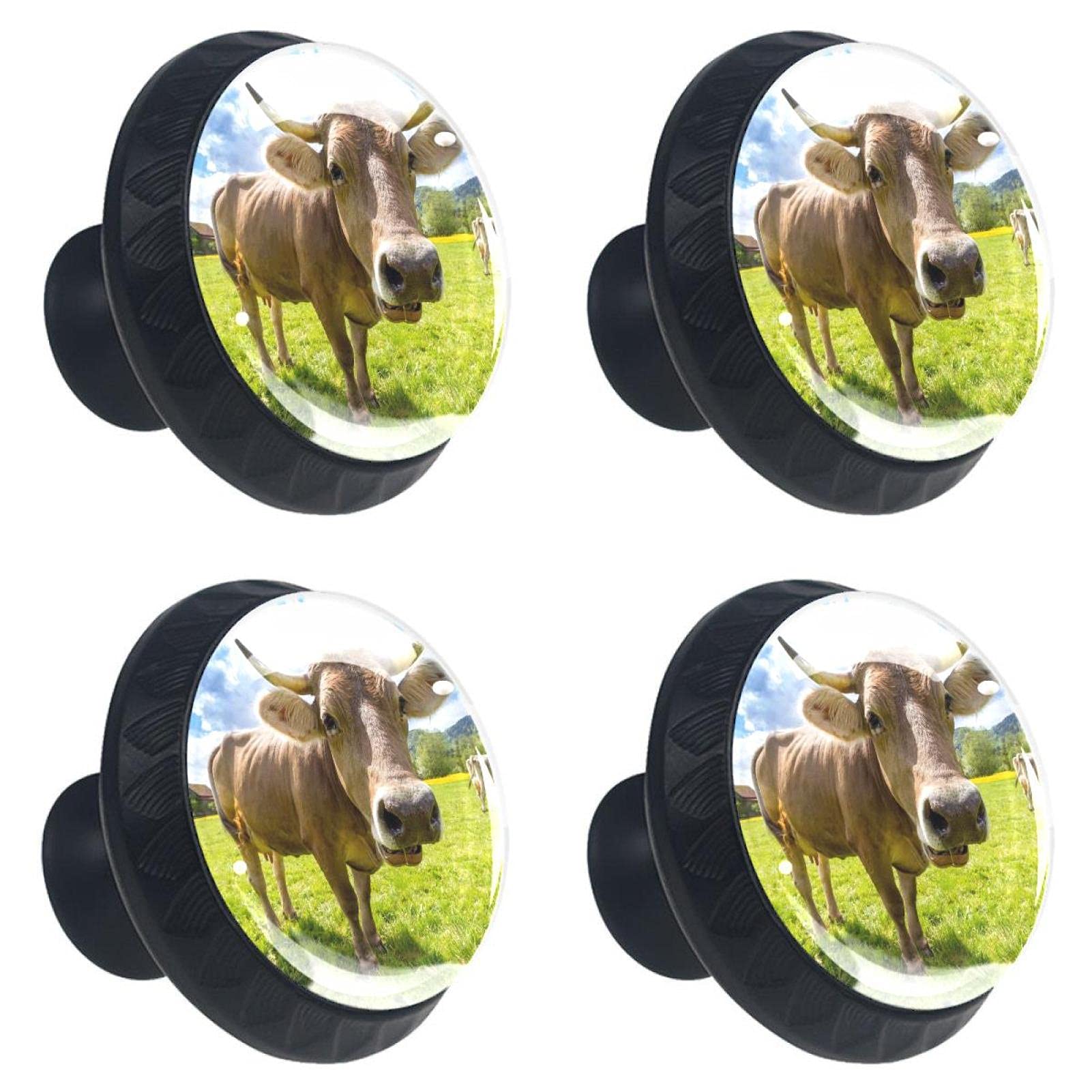 Poignée de placard motif vache pour décorer la chambre d'enfant et l'armoire