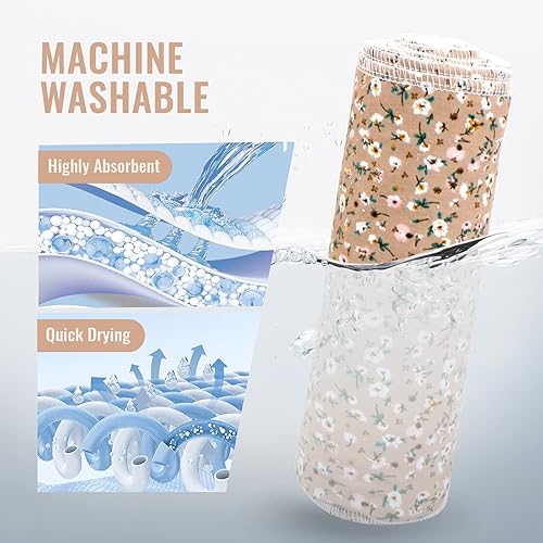 Miniatura 4 de UNIMEIX Paquete de 12 toallas de papel reutilizables, lavables, sin residuos, reutilizables, ecológicas, sin papel, para Kichen, 9.8 pulgadas