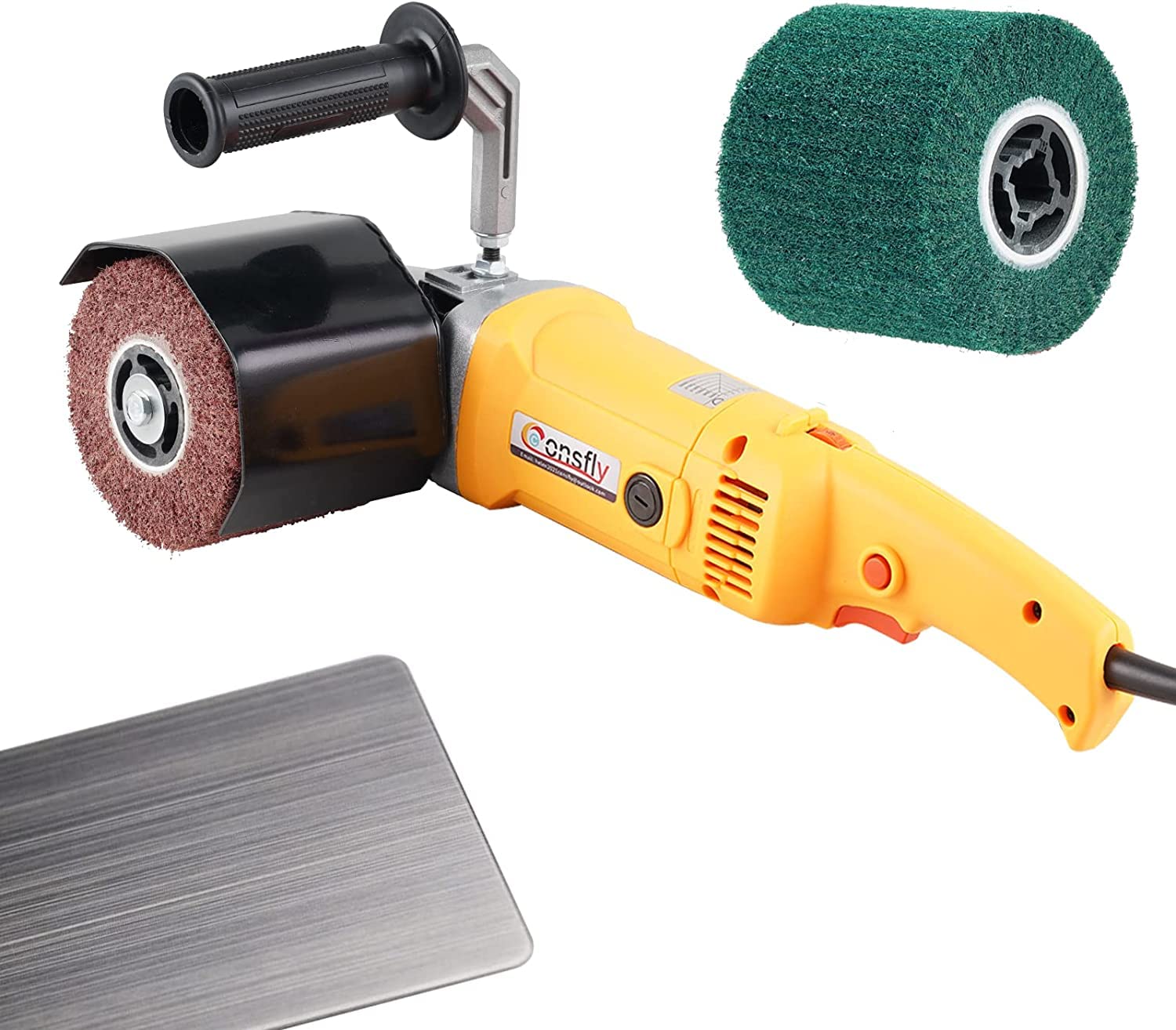 Burnishing Polishing Machine 110V, 2800W Electric Wire Drawing Machine