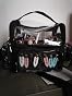 NAONAYA Makeup Brush Bag, Clear Makeup Brush Holder Professional Makeup Artist Travel Case Waterproof Cosmetic Organizer Bag, Full Open Easy to Access, with Adjustable Shoulder Strap and Dividers