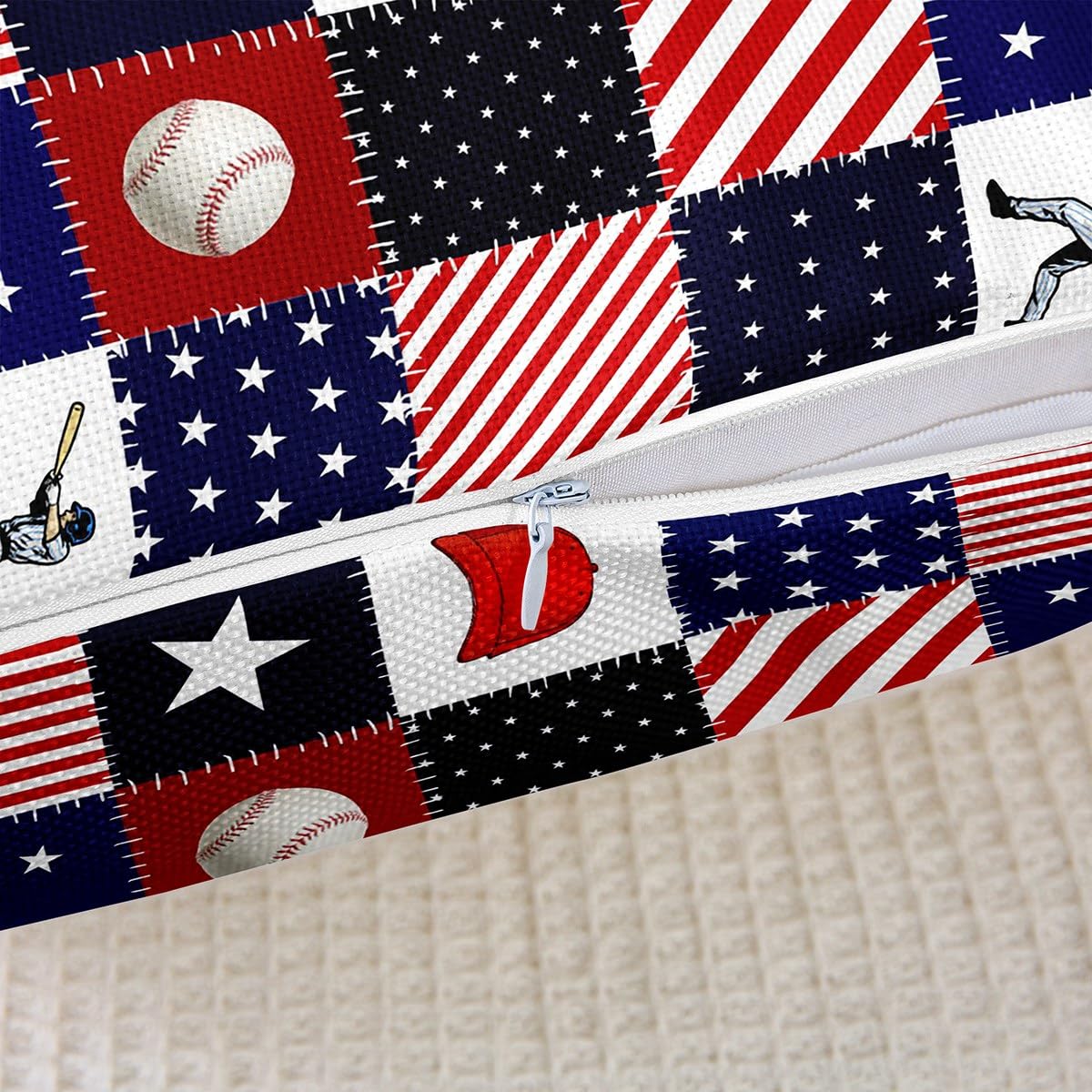 Set di 2 federe per cuscini da baseball da 45,7 x 45,7 cm, morbide