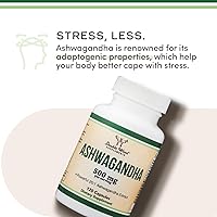 Vista 4 de Cápsulas de Ashwagandha, 120 unidades (500 mg de extracto 20:1 de potencia) Adaptógeno alivio del estrés de Double Wood