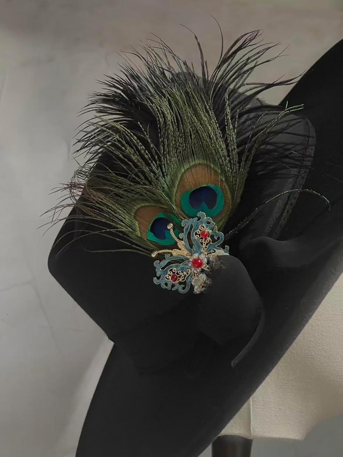 Vintage Wide Brim Fedora Hats -Handmade Felt Hat Panama Rancher Hat for Party Wedding A - Image 5