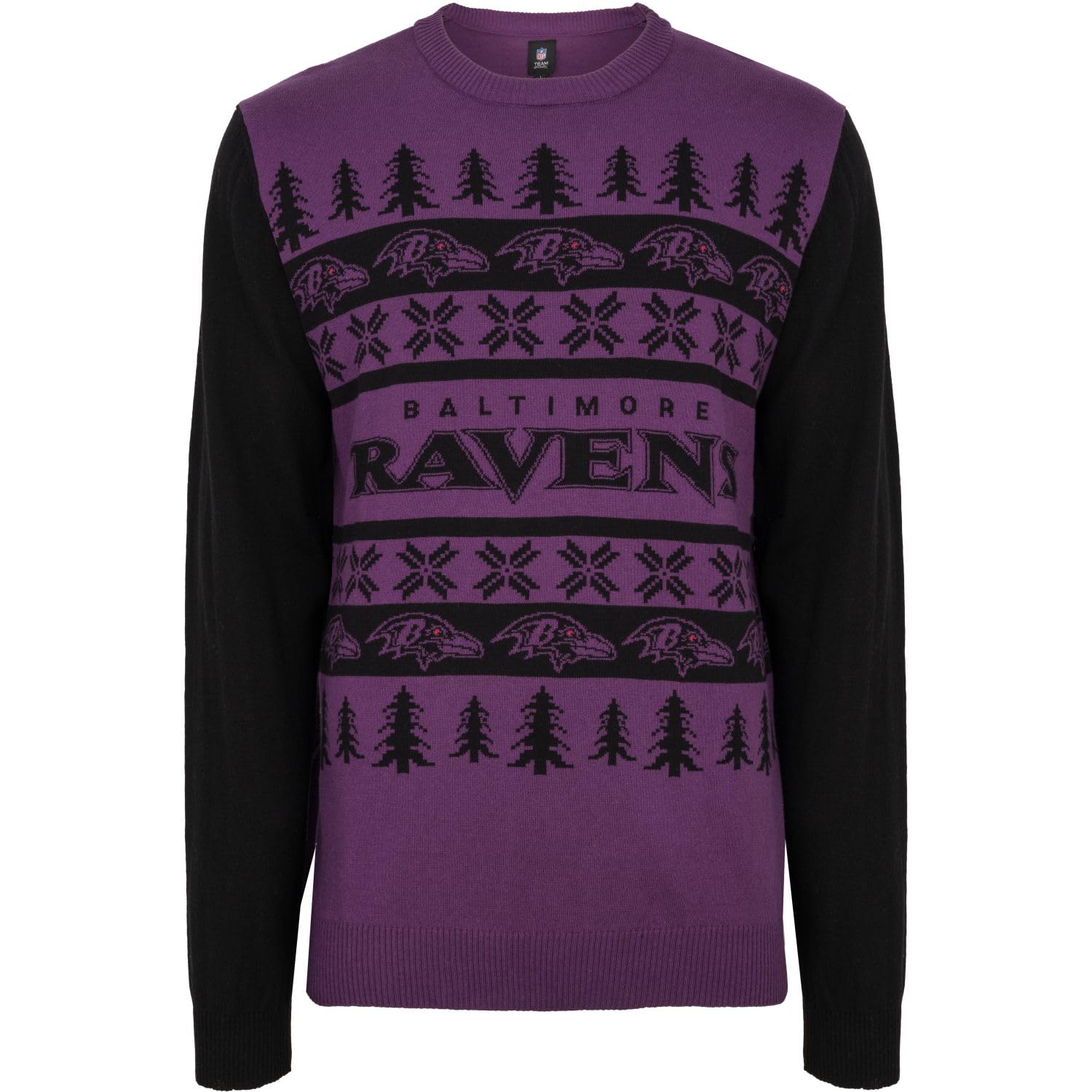 FOCO NFL Ugly Sweater XMAS Knit Pullover - Baltimore Ravens - XL — image 1
