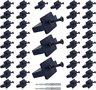 600PCS Hidden Fasteners Deck Fastener Clip Universal Nylon Clips Decking Fasteners Preloaded T Clips for Installing Composite Deck Boards