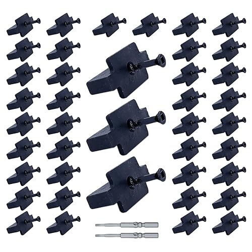 LPET - 250 piezas de sujetadores ocultos, clips universales de nailon para terrazas, clips en T precargados para instalar tableros compuestos