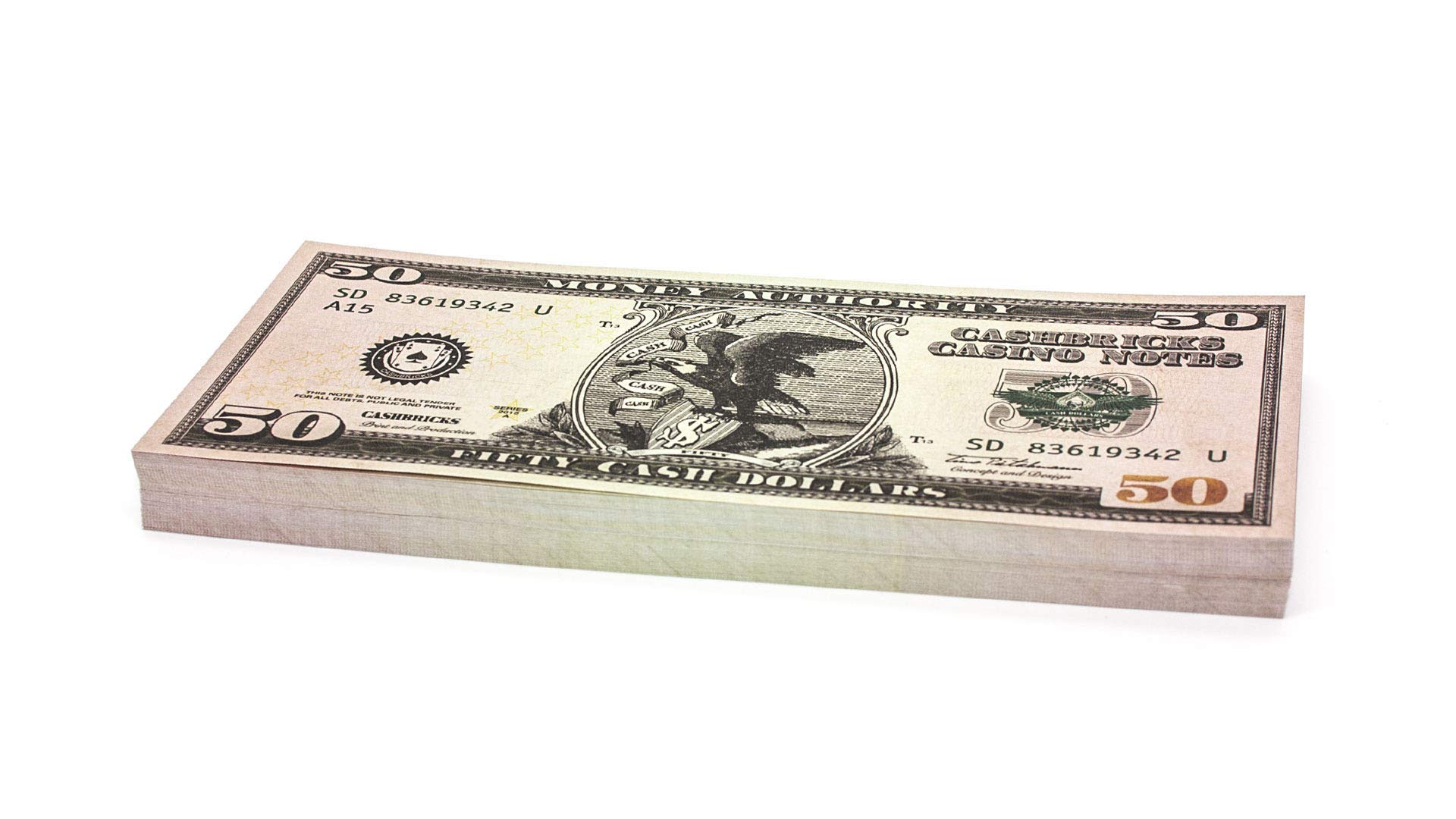 100 x $50 DOLLAR play money banknotes