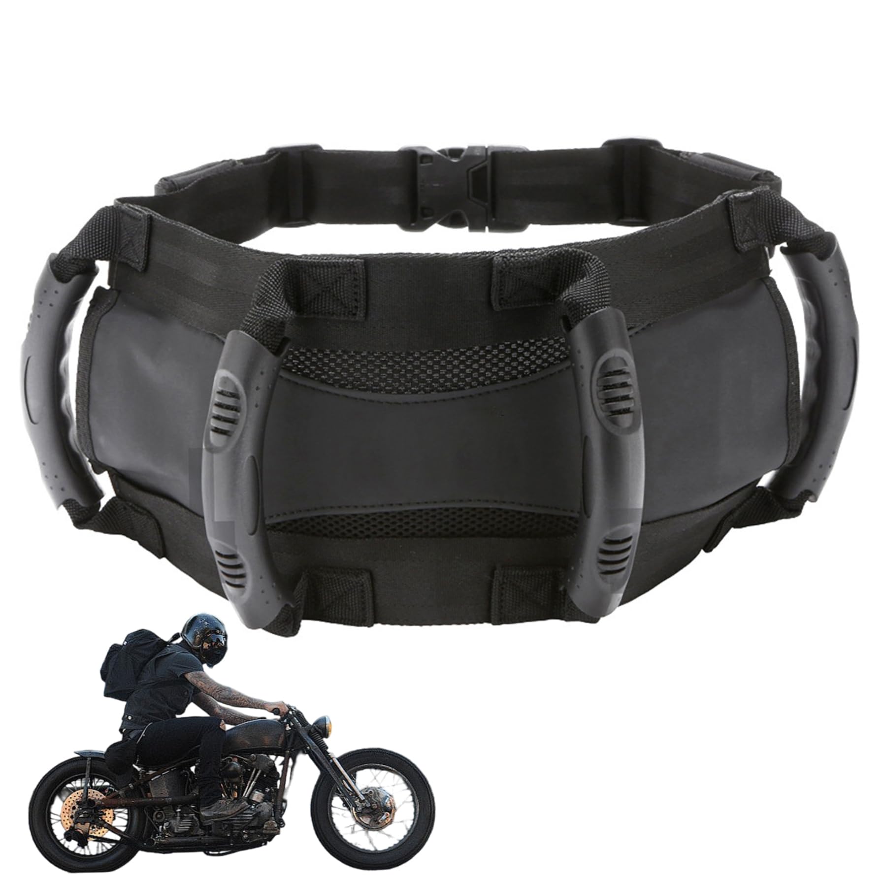 Motorrad-Beifahrergriffe, Verstellbarer Beifahrer-Sicherheitsgurtgriff, Haltegriff für Zuhause, Motorrad, Motocross, ATV, Roller, Schneemobil