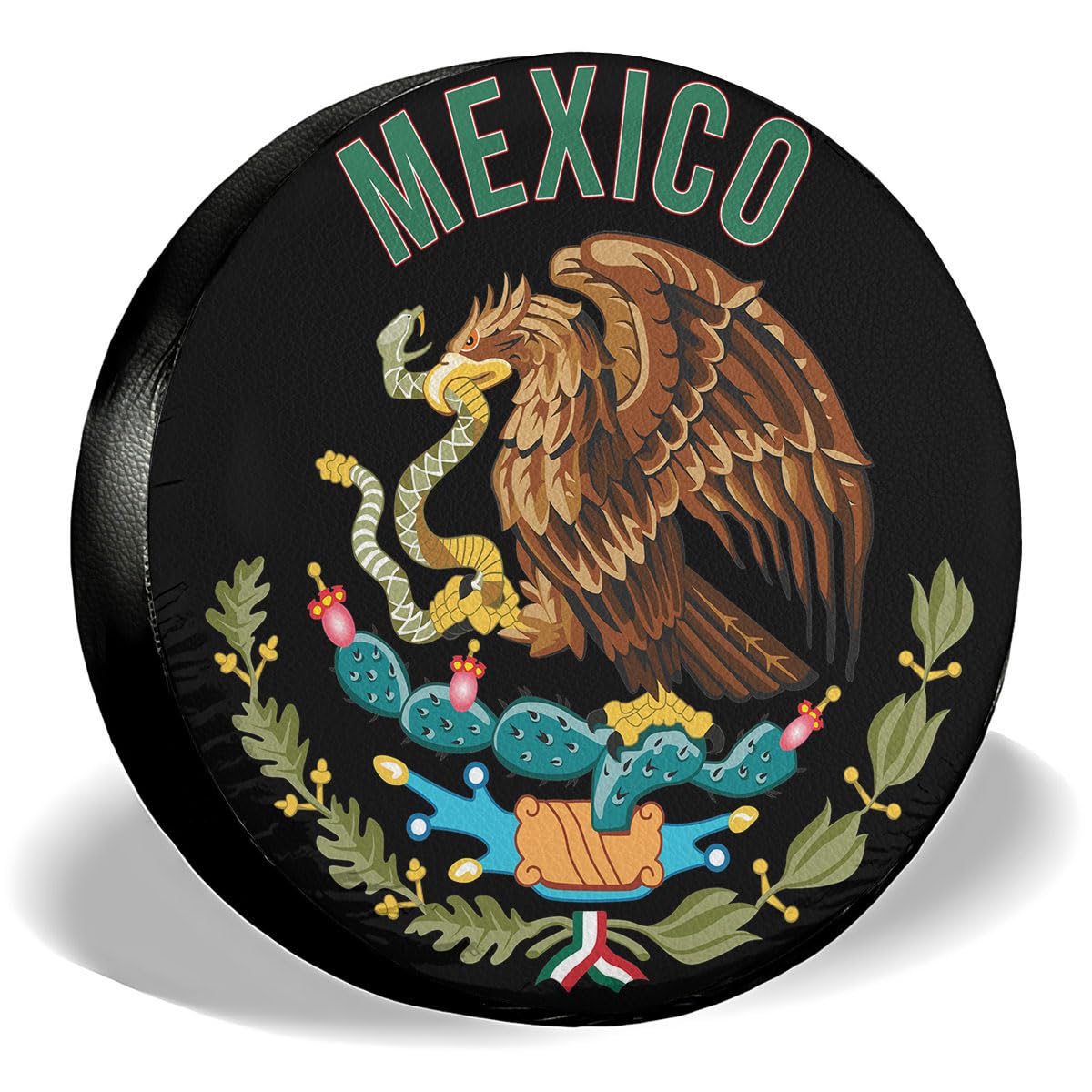 GENANY Mexico and Eagle Father's Day PVC Spare Tire Cover for RV Trailer, Waterproof, Size 17 Fits 31-33 Inch