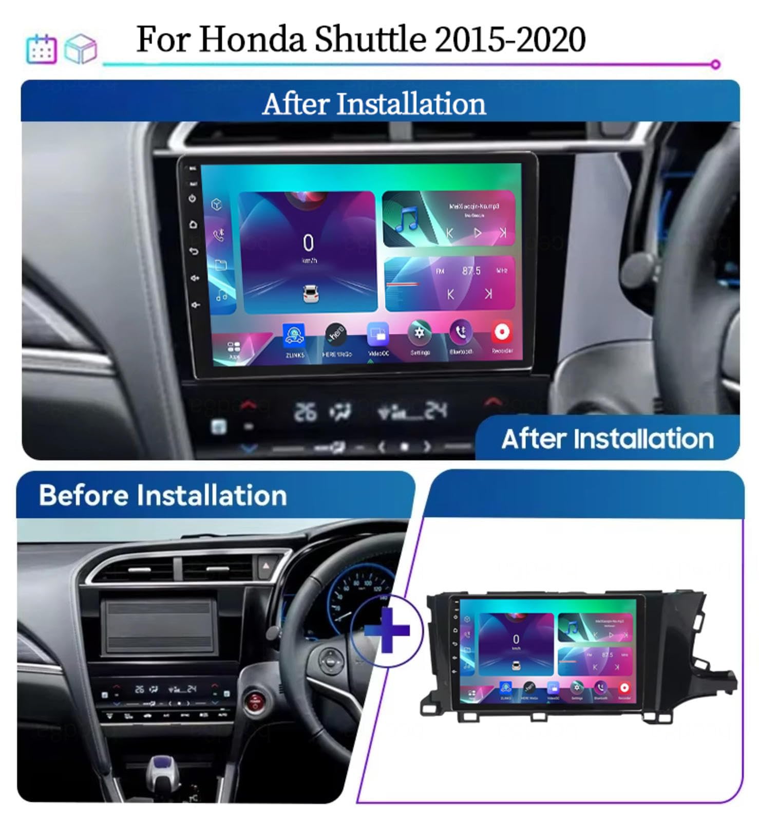 AT213 本田シティ シャトル アンドロイドカーナビ 9インチ 4+64G Amazon.co.jp: 適用 Honda Shuttle RHD 2015-2020 のAndroid 15搭載