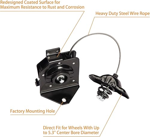 Vista 6 de Portabrocas de repuesto para neumáticos de repuesto para Chevy Silverado 1500 2500 3500 Suburban Tahoe 1999-2017, GMC Sierra 1500 2500 3500 Yukon