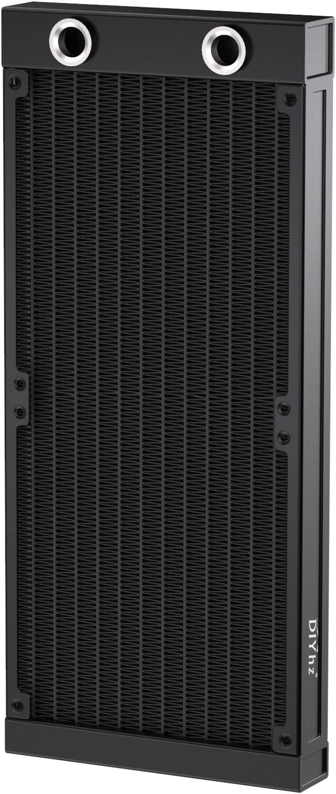 Water Cooling Computer Radiator, 12 Pipe Aluminum Heat Exchanger Liquid Cooling Radiator G1/4 Thread Heat Row Sink 240mm for CPU PC Laser Water Cool System DC12V Black