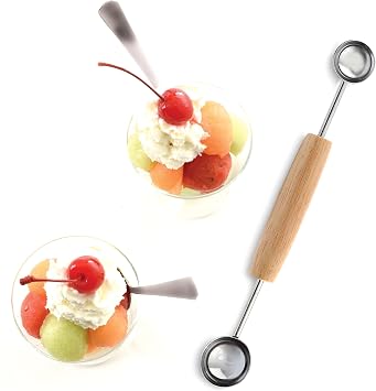 Norpro Double Melon Baller w/Wood Handle, 8 In.