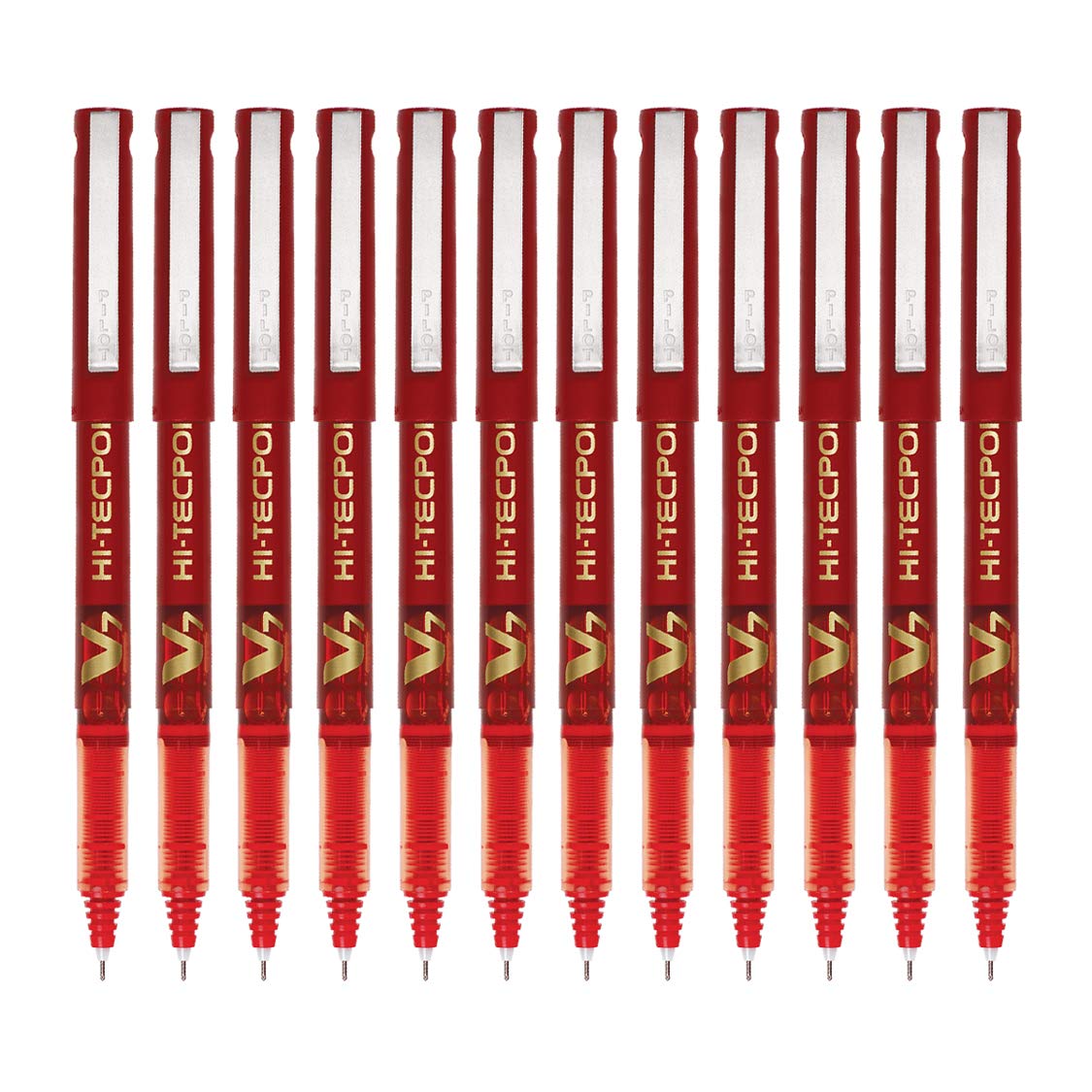 Pilot V7 Hi-TEC Point Pen 0.7mm Red - 12 Pieces
