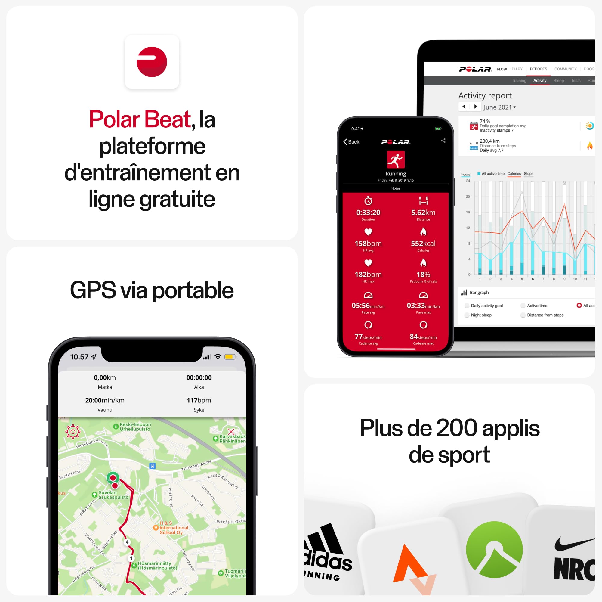 Polar H10 - Sensore di Frequenza Cardiaca Toracico, Connettività Bluetooth, Unisex Adulto