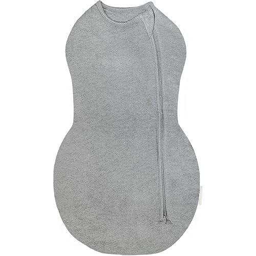 Happiest Baby Sleepea Comforter Swaddle - 100% Organic Cotton Baby Swaddle Blanket - Doctor Designed Promotes Healthy Hip Development (Graphite, Small)