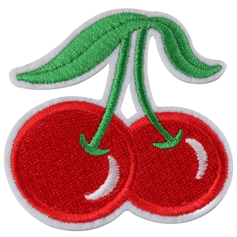 Lasuroa Lot De 3 écussons Thermocollants En Forme De Cerise, Joli Nœud Rouge En Forme De Cerise, Accessoires Pour Jeans, Chapeaux, Vêtements, Sacs à Dos, Tissus à Faire Soi-même