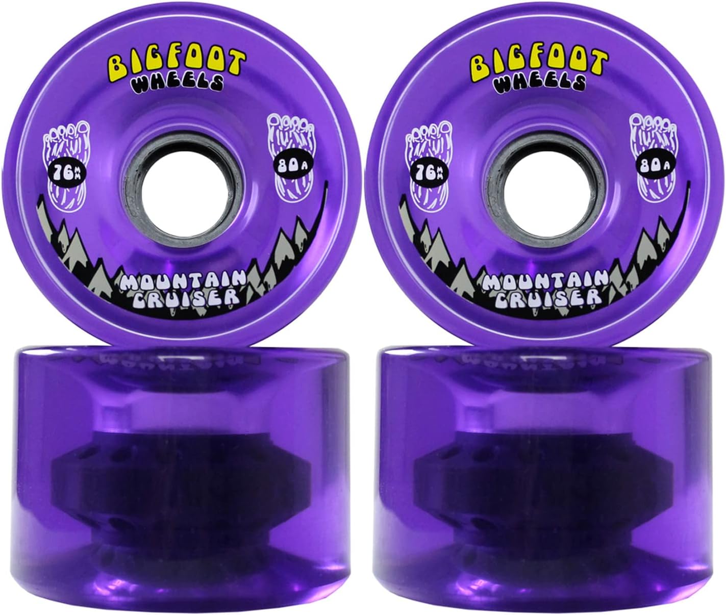 Maple Drop Down Longboard Purple with 76mm 80A Wheels Speed Board