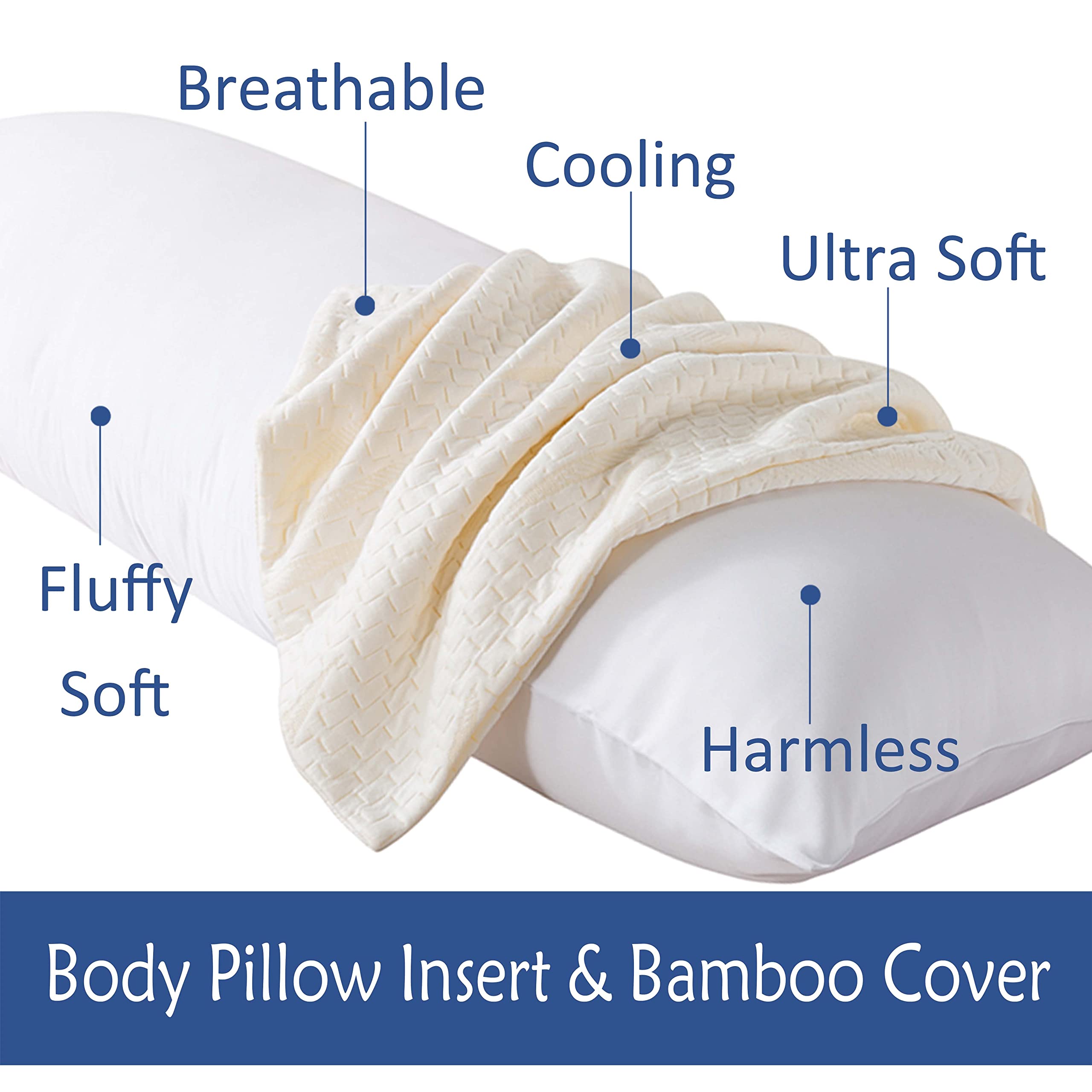 20x54 Inches Body Pillow Insert UBAUBA Ultra Soft Long Body Pillow for