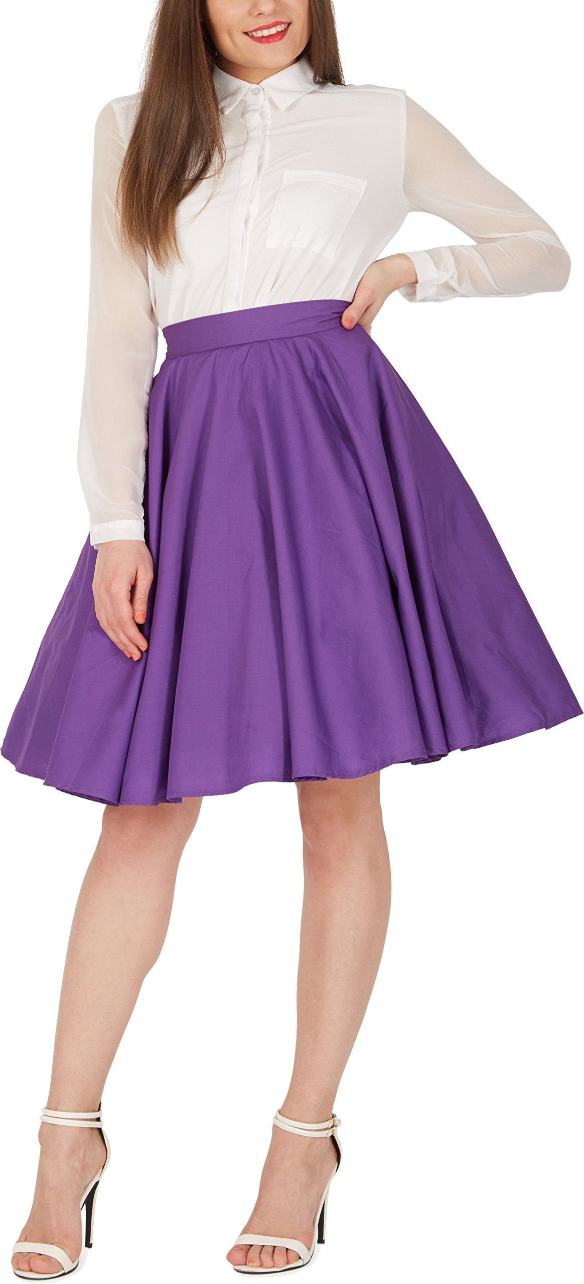 BlackButterfly Vintage Full Circle 1950's Skirt (Indigo, 3XL)