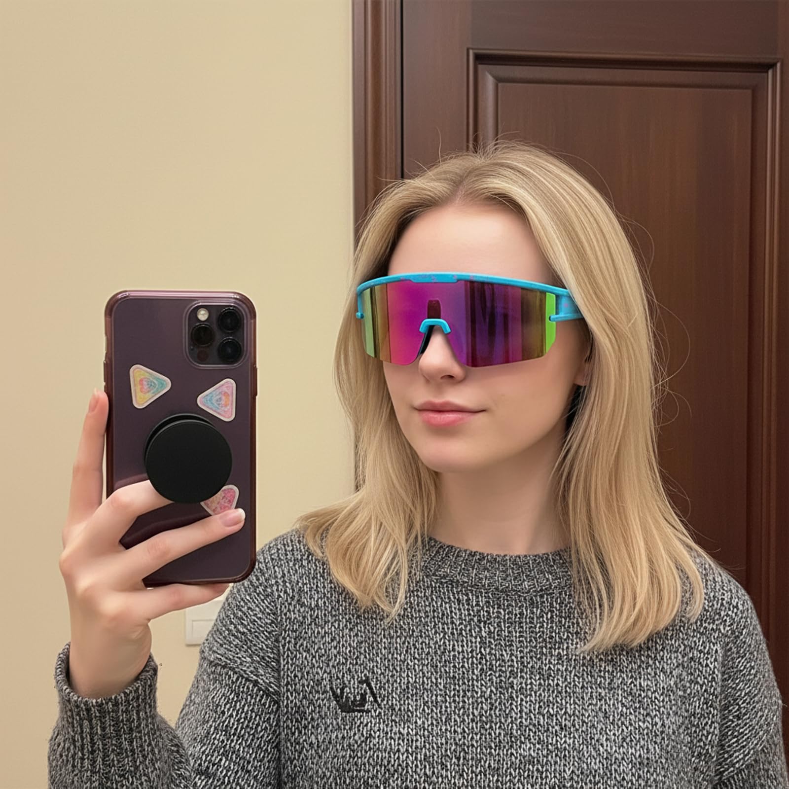 AVV Gafas de sol de béisbol, polarizadas UV400, para ciclismo, hombres, mujeres y jóvenes, para correr, deportes, pesca y bicicleta