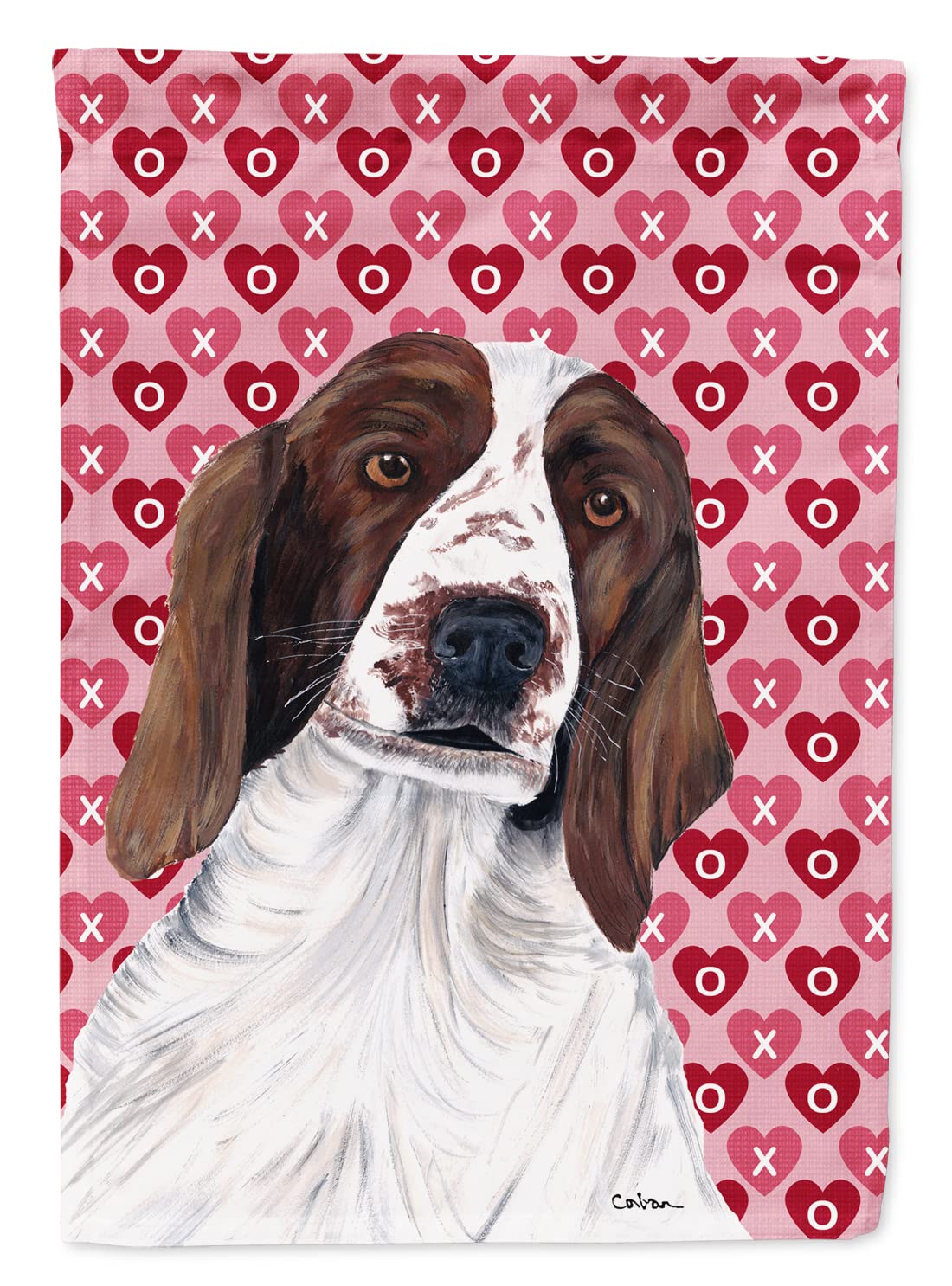 Drapeau Gallois Springer Coeurs Amour pour célébrer la Saint-Valentin