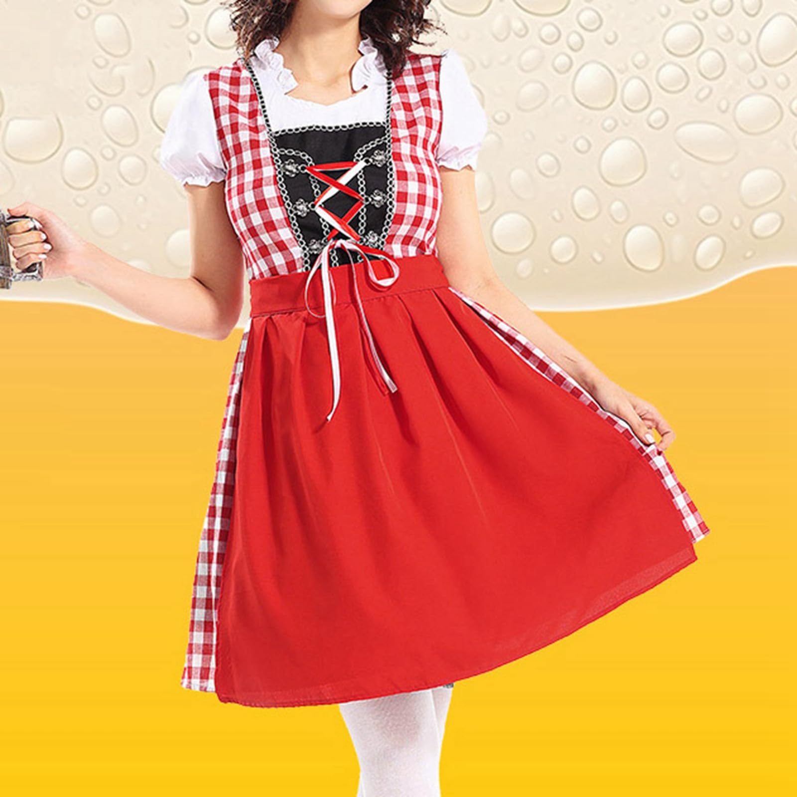 Generisch 2026 Bayerische Nationaltracht Rot Kariert Oktoberfest