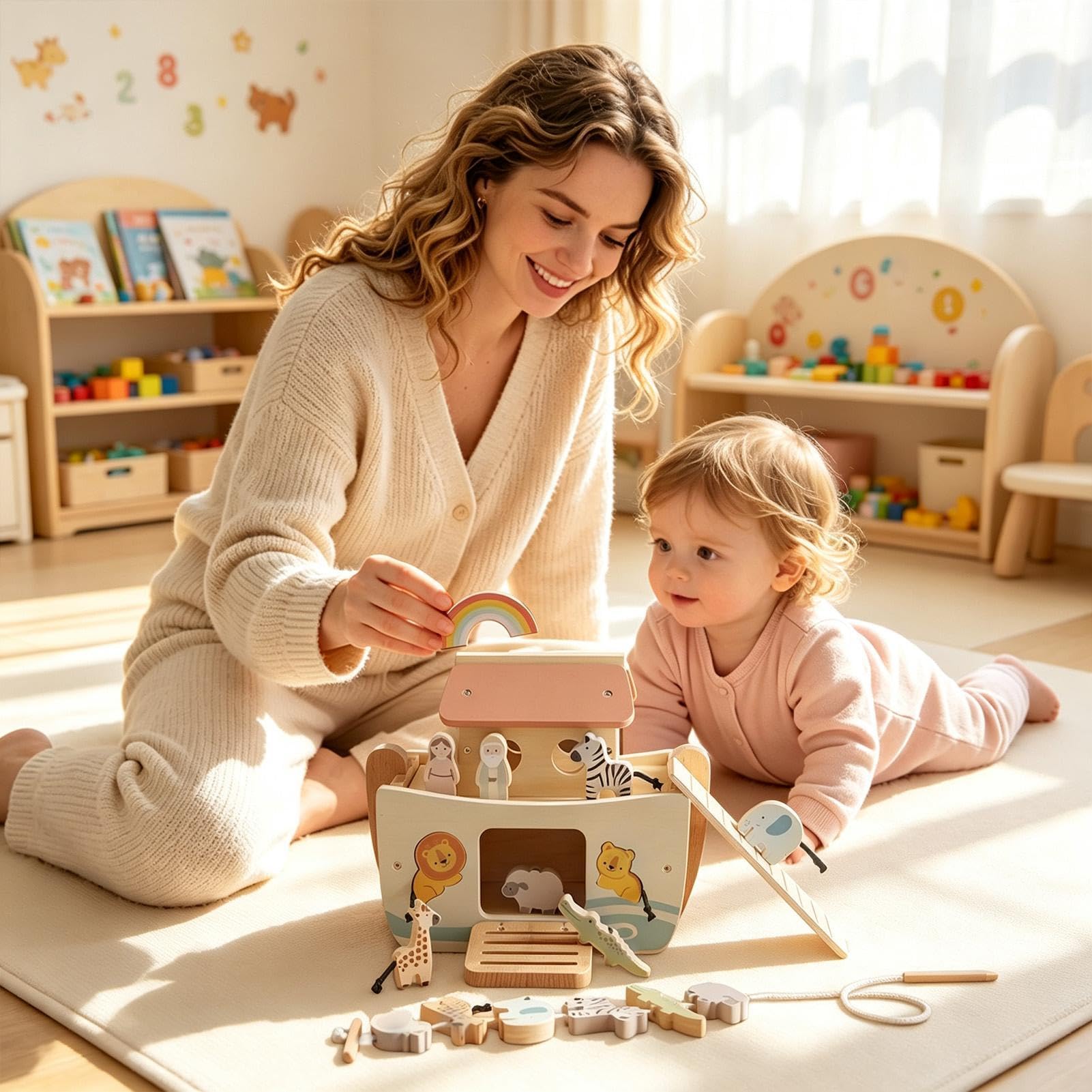 Clasificador Formas Infantiles Juegos Educativos Divertidos Apilamiento | Juguetes De Clasificación De Formas Animales Para Niños Niñas Preescolar Kindergarten Sala Juegos