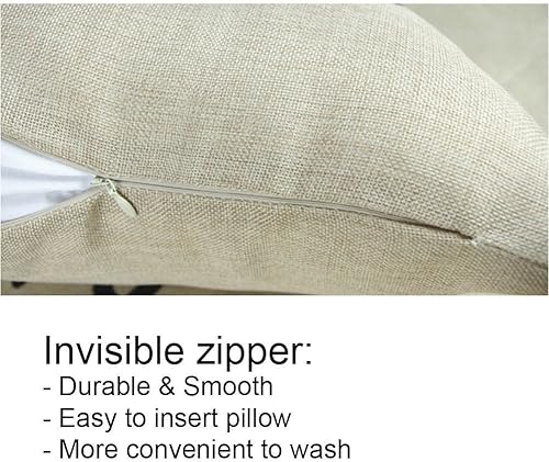 Miniatura 5 de Funda de cojín cuadrada de arpillera con diseño de bandera británica GB Union Jack, funda de cojín con cremallera de 18 x 18 pulgadas, decoración