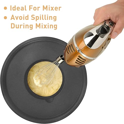 Miniatura 18 de Wildone Juego de cuencos para mezclar con tapas herméticas, 5 cuencos de acero inoxidable para cocina, con accesorios para rallador y parte inferior