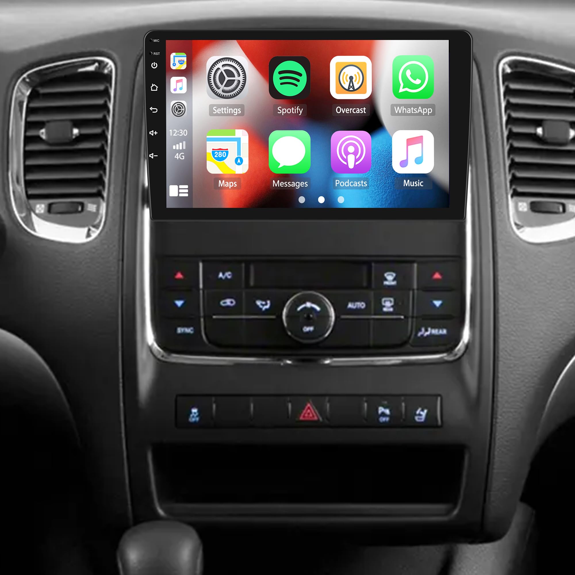 Photo 1 of 4+64G Car Stereo Radio for Dodge Durango 2011 2012 2013, 10.1" Android 13 Wireless Car Radio Stereo Touchscreen Head Unit with CarPlay Android Auto GPS Navi SWC DSP FM WiFi Bluetooth Camera Mic