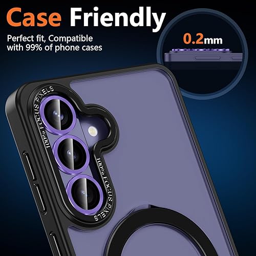 Vista 470 de para Samsung Galaxy Z Flip 7 Protector de Lente de Cámara, Cubierta de Lente de Vidrio Templado con Anillo de Metal Individual, [Fuerte Adhesión] 1