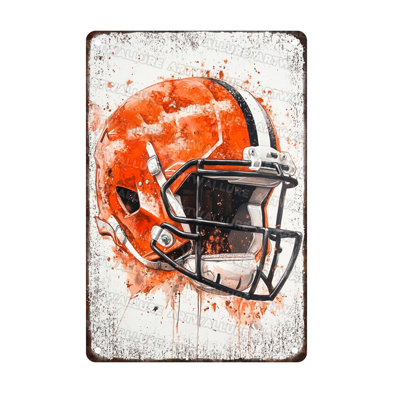 Anceky Vintage Signs Graffiti Football Metal Tin Sign Funny Wall Decor For Kitcen Garage Farmhouse Backyard Home 12×16 Inch
