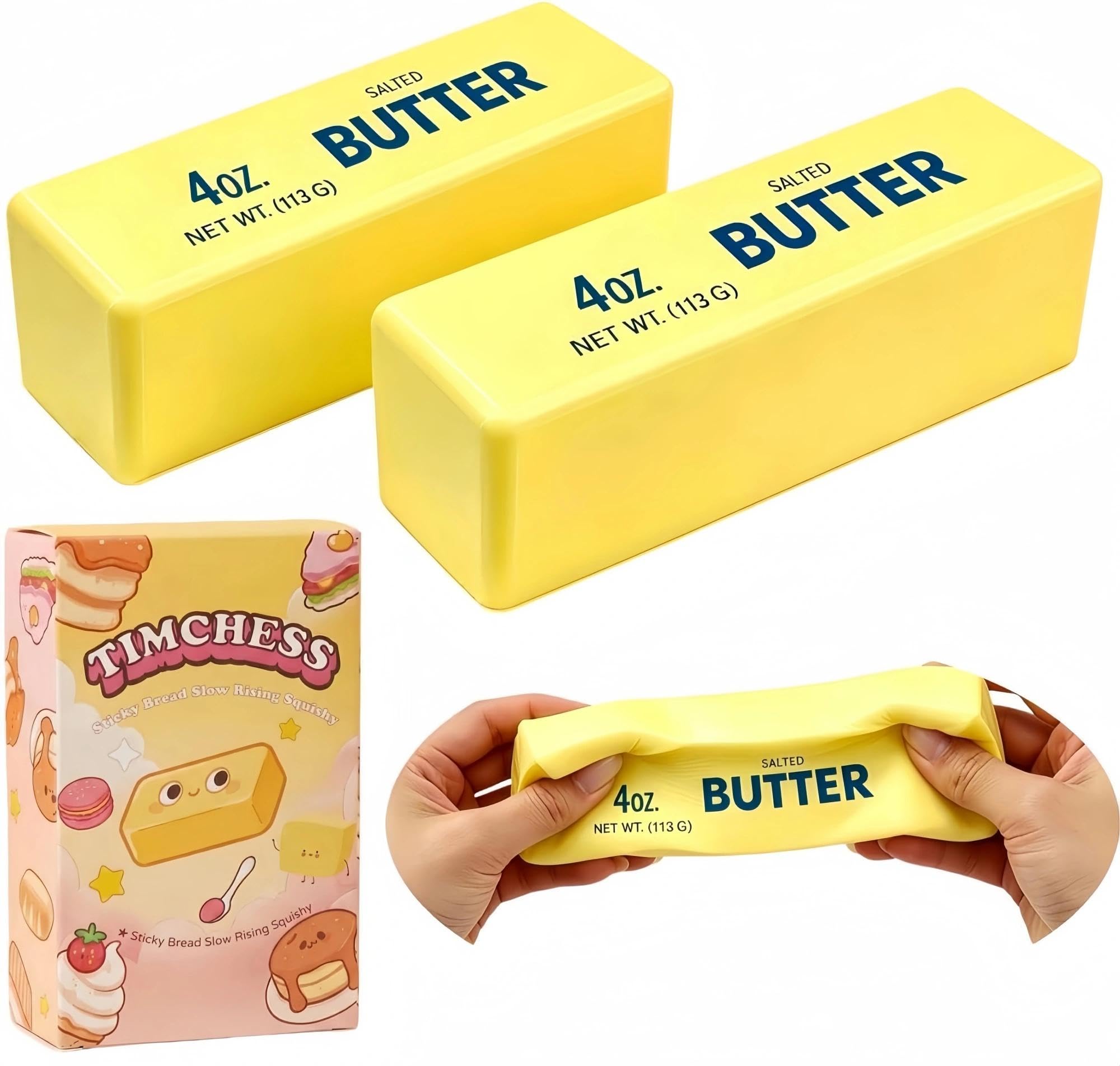 Photo 1 of 2 Pack Slow Rising Dumpling Squishy Butter Squeeze 2026 Upgraded Slow Rebond Butter Squishy Toy Soft Desk Fidget Toy for Stress Relief & Calming