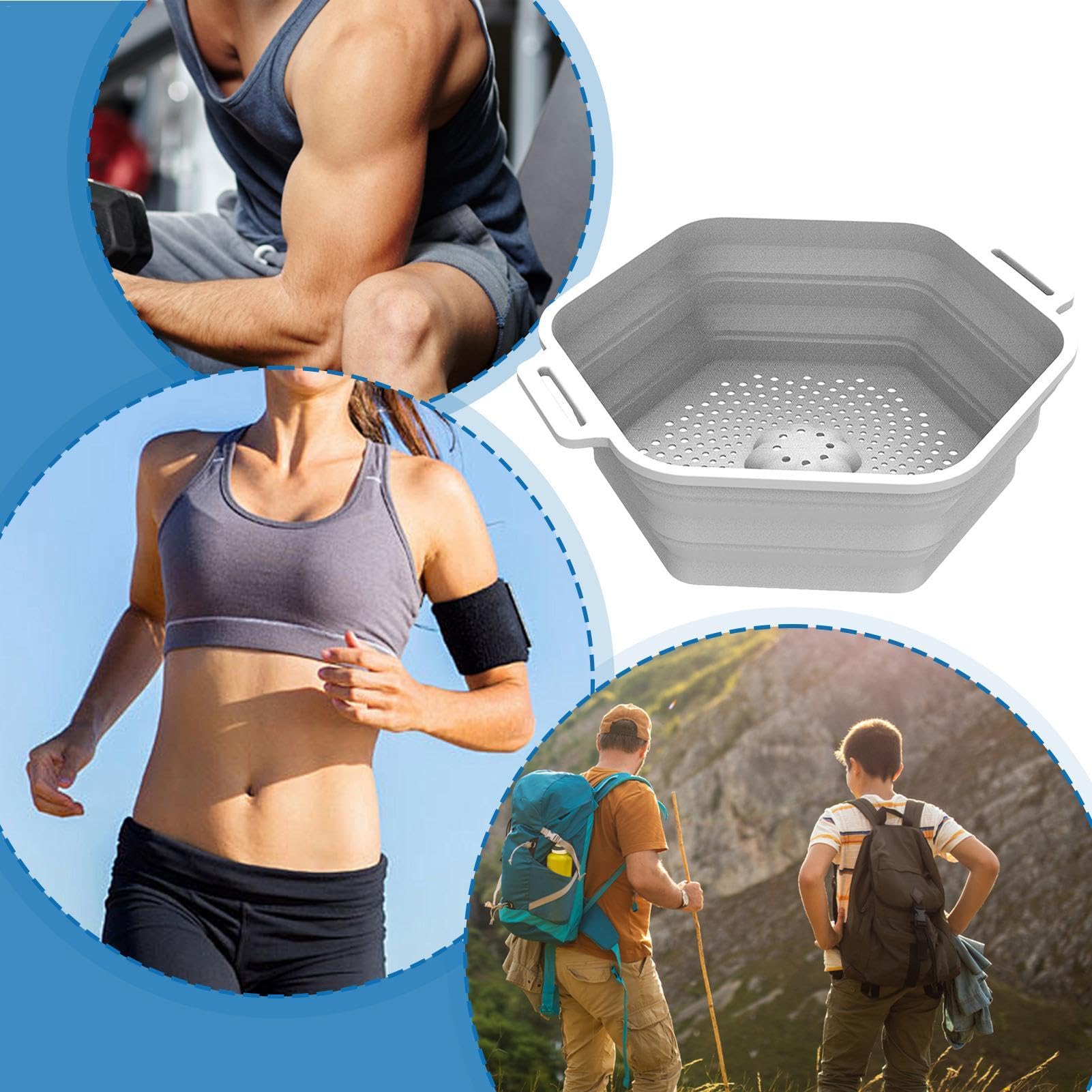 Ducha De Hielo, Enfriador De Baño De Hielo, Enfriador De Agua De Silicona, Enfriador De Baño De Hielo Plegable De Silicona, Conexión De Alcachofa De Ducha, Ducha De Baño De