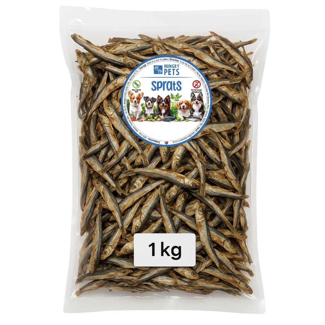 Fish Sprats 1kg for Dogs & Cats – 100% Natural Grain-Free Treats