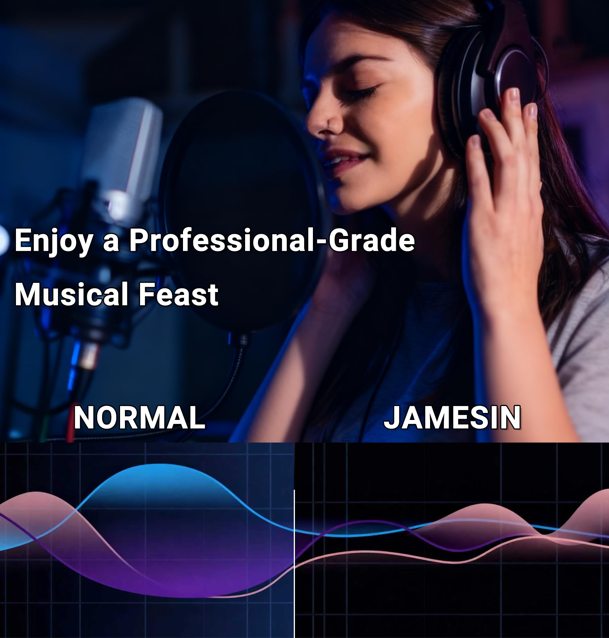 Jamesin Cavo a serpente XLR a 4 canali maschio a femmina, 1,8 m, con cavo audio microfono codificato a colori, per palco e studio di registrazione, può essere utilizzato con qualsiasi dispositivo con
