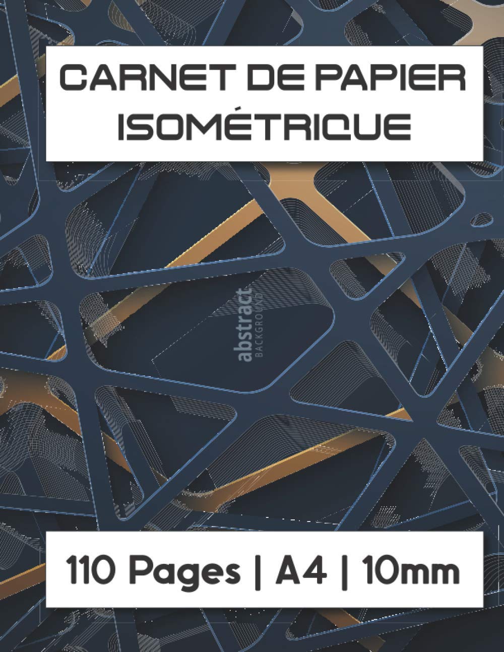Carnet de papier isométrique A4 de 110 pages doubles faces pour dessin en perspective 3D