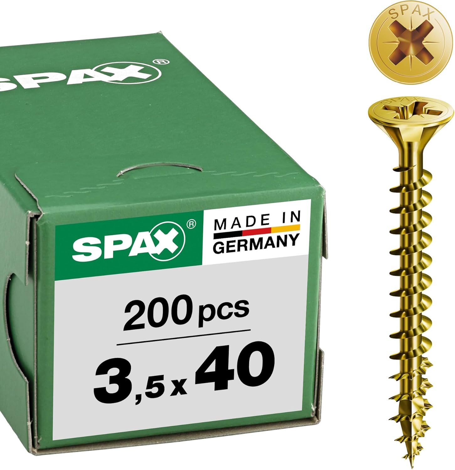 Spax – Universal Screw Countersunk Head Phillips Z 4Cut Full Thread Galvanized Passivated A2L – 1081020350123, 1081020500603